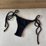 Calcinha fio duplo Acapulco textura preto Trituê 