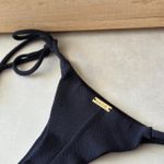 Calcinha fio duplo Acapulco textura preto Trituê 