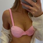 Top balconet Lume rosa ballet trança artesanal Trituê 