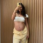 Calça pantalona Zaya linho baunilha Trituê 