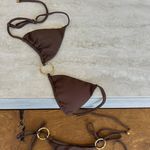 Top Avulso Cortininha Oasis marrom cacau textura Trituê 