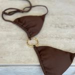 Top Avulso Cortininha Oasis marrom cacau textura Trituê 
