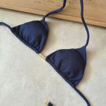 Top Chicago cortininha azul marinho textura Trituê 