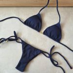 Calcinha fio duplo Acapulco textura marinho Trituê