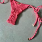 Calcinha fio duplo Acapulco textura Peach Blush Trituê