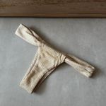 Calcinha meio fio cortininha Luna baunilha textura conforto Trituê