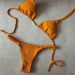 Calcinha Duna avulsa fio duplo Sol Do Deserto Textura trança artesanal Trituê 