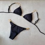 Top Solara cortininha textura preto metal resina exclusivo Trituê