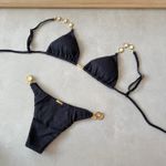 Top Solara cortininha textura preto metal resina exclusivo Trituê