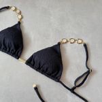 Top Solara cortininha textura preto metal resina exclusivo Trituê