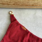 Calcinha Solara biquíni terracota textura metal resina exclusiva Trituê