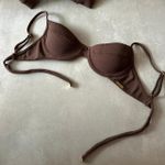 Top Phoenix meia taça alça regulável marrom cacau Trituê