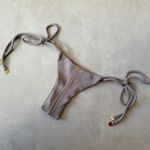 Calcinha Biquíni Acapulco Avulsa Fio Duplo Amarração Lateral Textura Cinza Cromo Trituê 