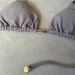 Top Biquíni Cortininha Zion Avulso Textura Cinza Cromo Trituê 