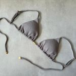Top Biquíni Cortininha Zion Avulso Textura Cinza Cromo Trituê 
