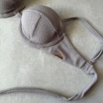 Top Biquíni Arizona Balconet Avulso Meia Taça Textura Cinza Cromo Trituê