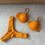 Calcinha avulsa biquíni asa delta fio duplo Texas laranja sol do deserto Trituê