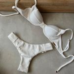 Calcinha Biquíni Avulsa Phoenix Fio Duplo Lateral Plissada Textura Vanilla Off White Trituê