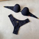 Calcinha Biquíni Avulsa Phoenix Fio Duplo Lateral Plissada Preta Trituê