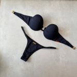 Calcinha Biquíni Avulsa Malibu Meio Fio Regulável Preta Trituê