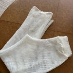Calça pantalona Mira telinha confortável off white cintura média Trituê 
