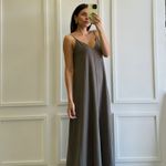 Vestido Munique Linho verde pinheiro Trituê 
