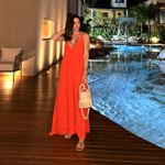 Vestido Munique Linho Tangerina Trituê