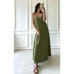 Vestido Munique Linho Verde Militar Trituê 