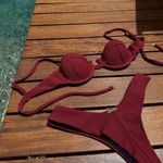 Top Biquíni Arizona Balconet Avulso Meia Taça Textura Cereja Crepono Trituê