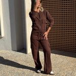 Calça cargo Ayla marrom café Trituê