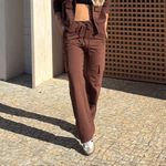 Calça cargo Ayla marrom café Trituê