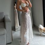 Saia Valentina Crochê Off White Trituê 