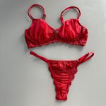 Conjunto lingerie Rebeca renda/tule vermelho