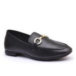 Mocassim Em Couro Emily Preto