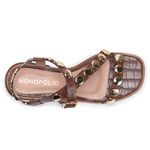 Sandalia Maisa Tachas Croco Marrom