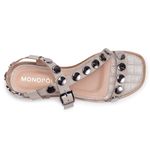 Sandalia Maisa Tachas Croco Aveia