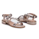 Sandalia Maisa Tachas Croco Aveia