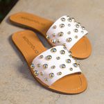 Rasteira Flat Monopólio Júlia Couro Branco