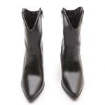 Bota Western Em Couro Preto