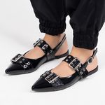 Sapatilha Slingback Maitê Verniz Preto