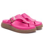 Papete Croco em couro Hot Pink