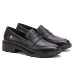 Mocassim Kezia Em Couro Preto/preto