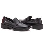 Mocassim Kezia Em Couro Preto/preto