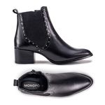 Bota Camila Em Couro Preto