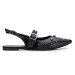 Sapatilha Slingback Aurora Preto Strass