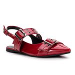 Sapatilha Slingback Maitê Verniz Vermelho