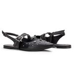 Sapatilha Slingback Aurora Preto Strass