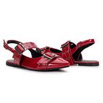 Sapatilha Slingback Maitê Verniz Vermelho