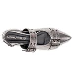 Sapatilha Slingback Maitê Metalizado Prata