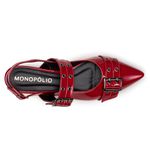 Sapatilha Slingback Maitê Verniz Vermelho